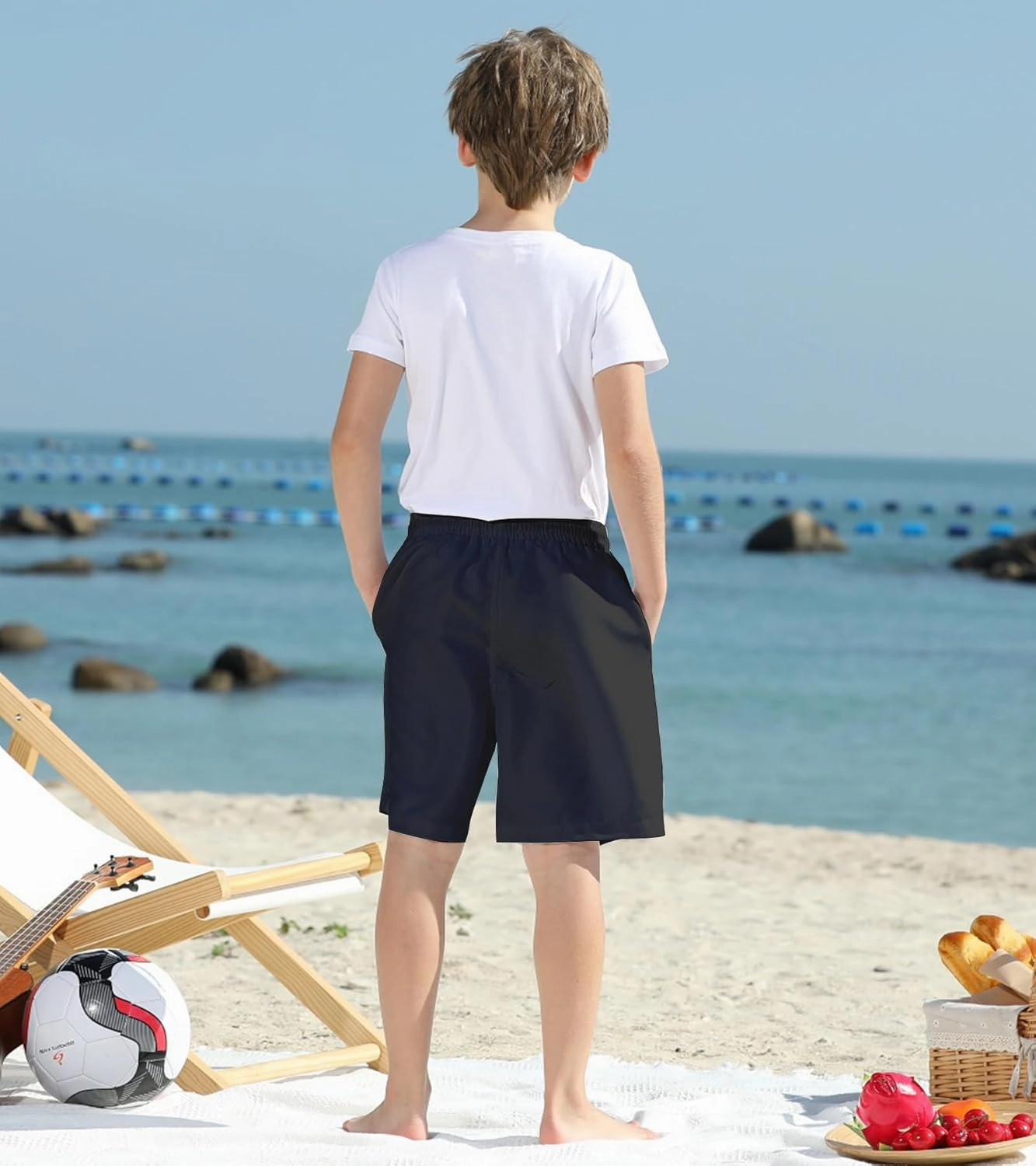 Cozople Boys Swim Trunks Quick Dry Bathing Suits Compression Liner Swim Shorts Swimwear 7-20 Years