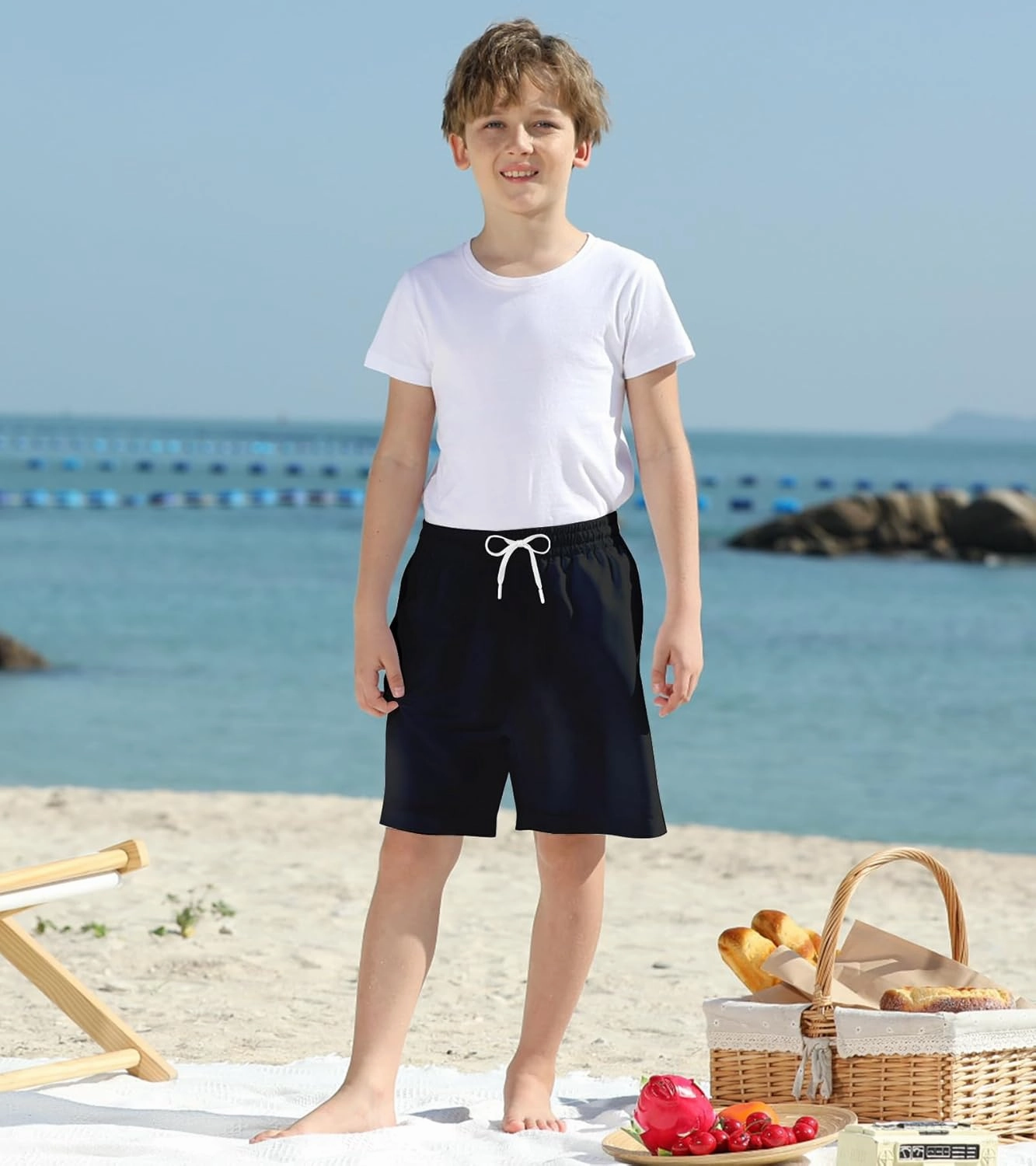 Cozople Boys Swim Trunks Quick Dry Bathing Suits Compression Liner Swim Shorts Swimwear 7-20 Years