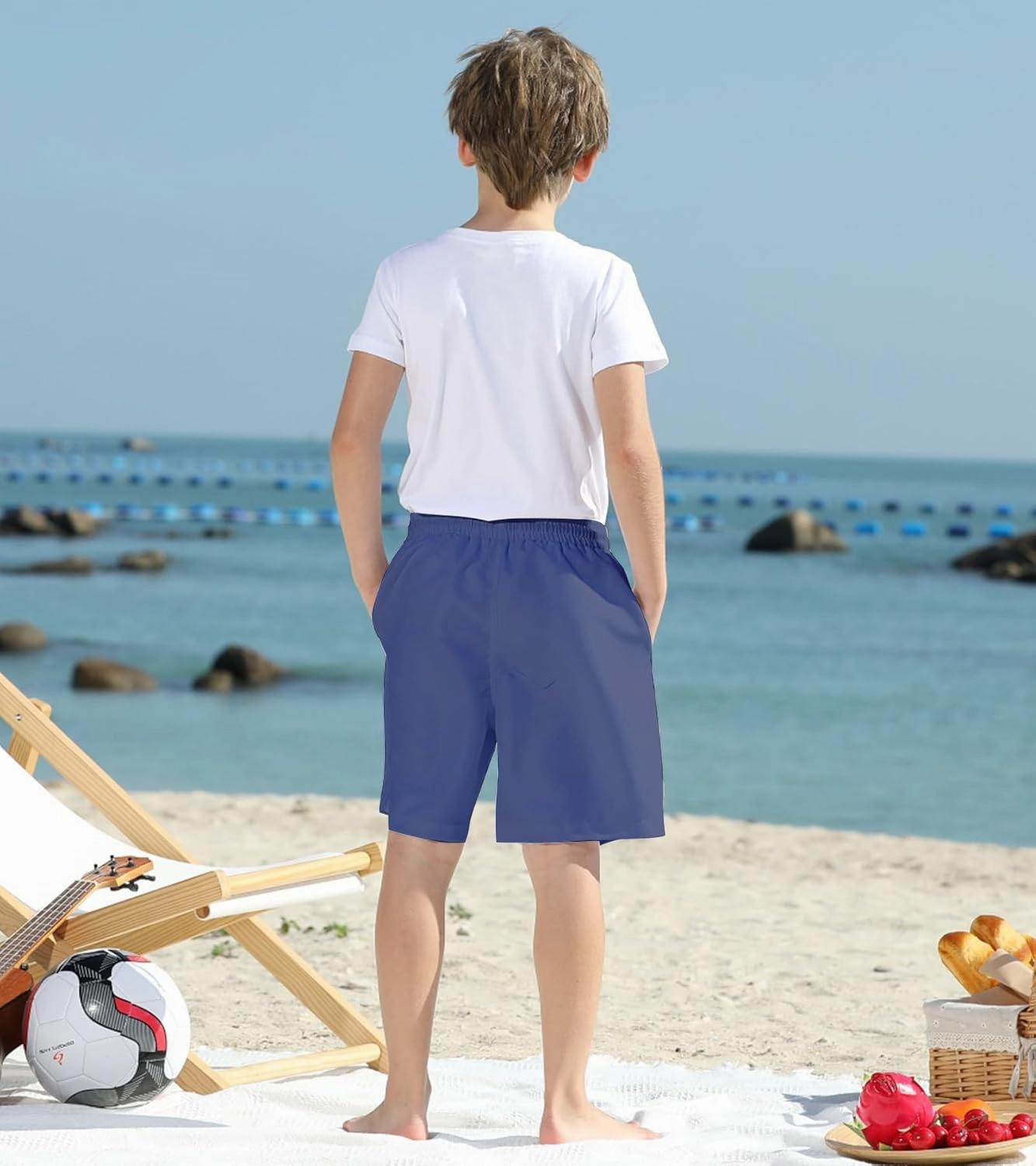 Cozople Boys Swim Trunks Quick Dry Bathing Suits Compression Liner Swim Shorts Swimwear 7-20 Years
