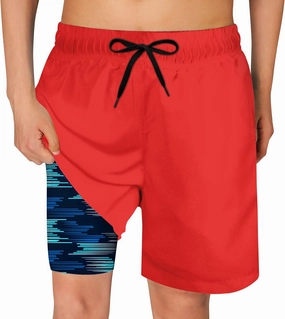 Cozople Boys Swim Trunks Quick Dry Bathing Suits Compression Liner Swim Shorts Swimwear 7-20 Years