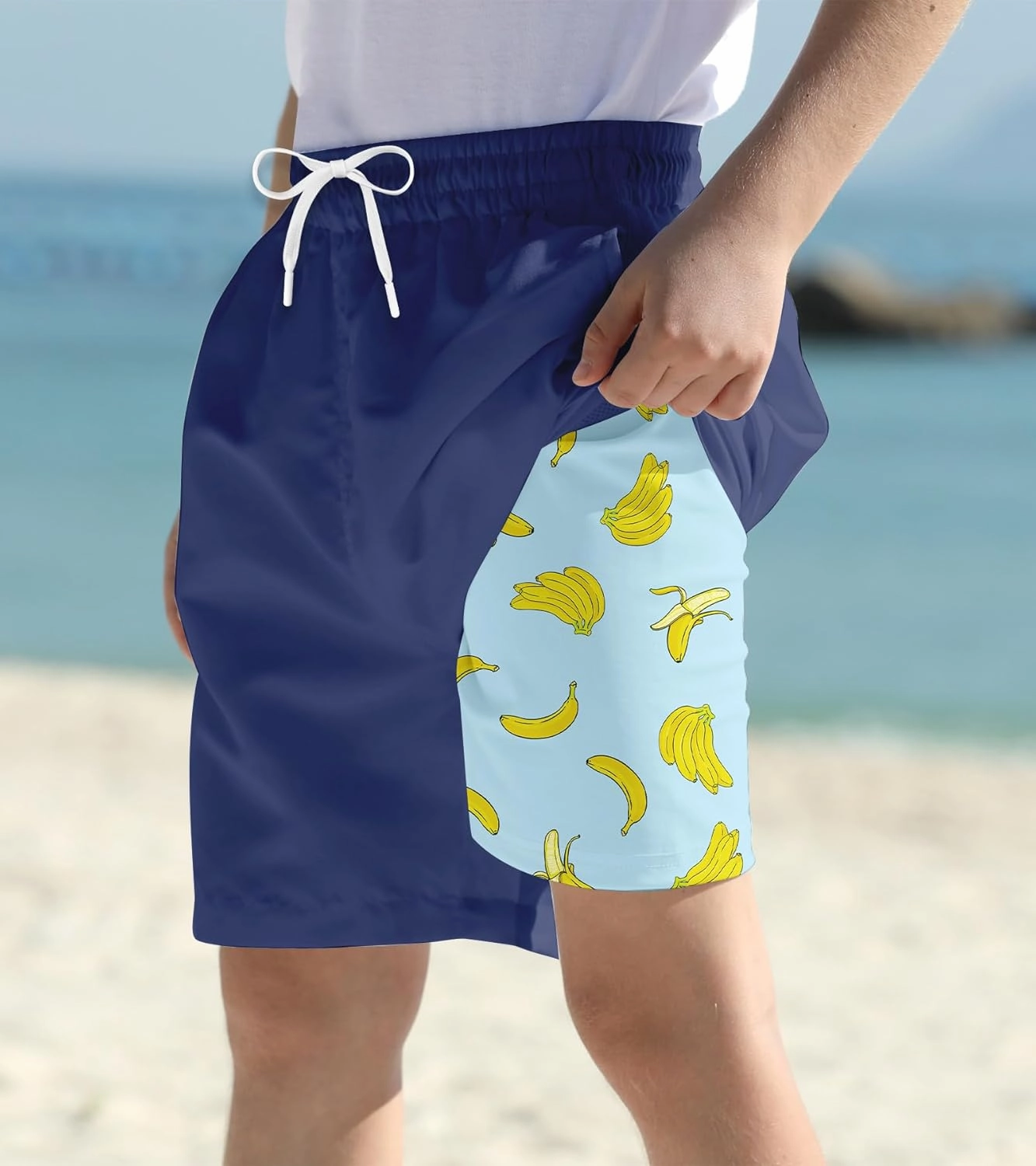 Cozople Boys Swim Trunks Quick Dry Bathing Suits Compression Liner Swim Shorts Swimwear 7-20 Years