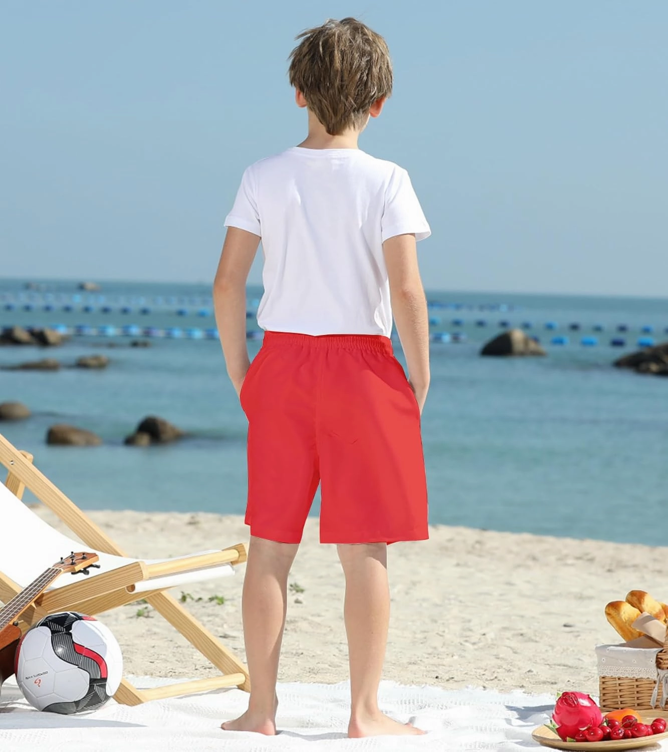 Cozople Boys Swim Trunks Quick Dry Bathing Suits Compression Liner Swim Shorts Swimwear 7-20 Years