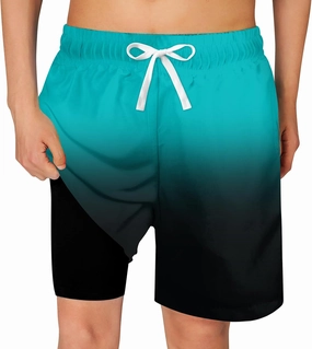 Cozople Boys Swim Trunks Quick Dry Compression Liner Swim Shorts Summer Bathing Suit with Inner Pocket Swimwear 7-20T