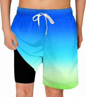 Cozople Boys Swim Trunks Quick Dry Compression Liner Swim Shorts Summer Bathing Suit with Inner Pocket Swimwear 7-20T