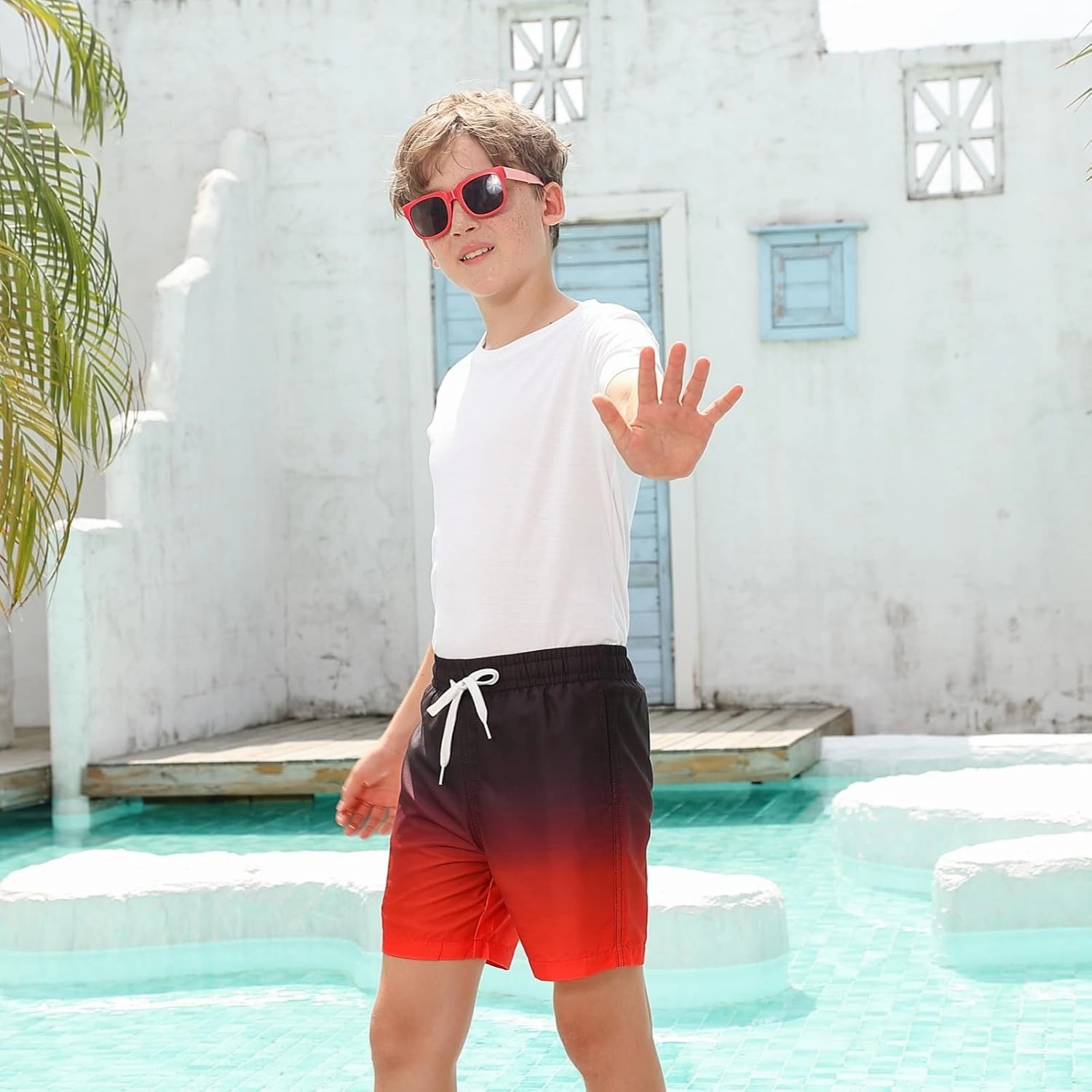 Cozople Boys Swim Trunks Quick Dry Compression Liner Swim Shorts Summer Bathing Suit with Inner Pocket Swimwear 7-20T