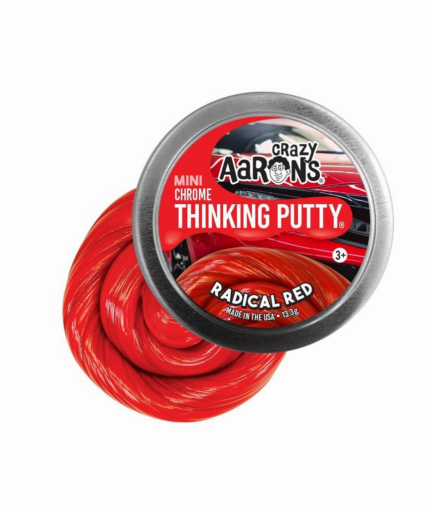 Crazy Aaron's Radical Red - Mini Chrome Thinking Putty