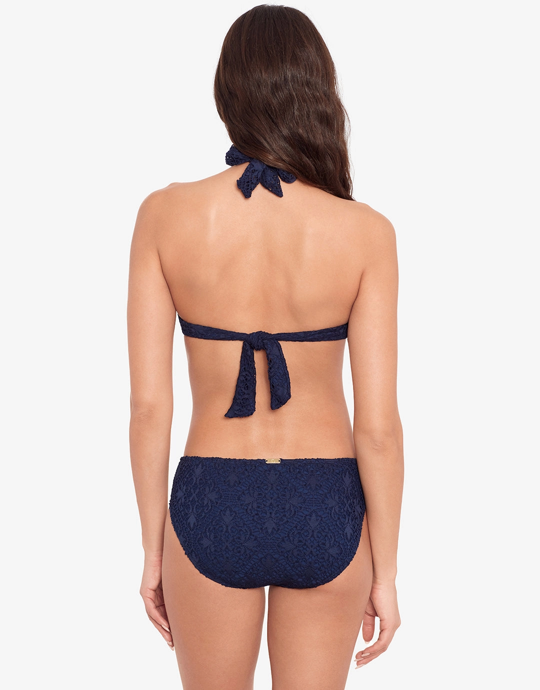Crochet Rattan Ring Bikini Pant - Navy