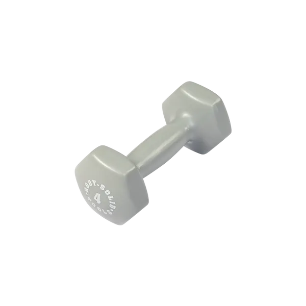 Crowd Favorite Bodysolid Light Gray 4lb Vinyl Dumbbell Instant Favorite, New Year workout sale, Cross training shoes