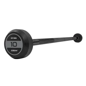 Crowd Favorite Jordan Classic Straight Rubber Barbells 10-45kg Set - Grey Just Unboxed, Calorie burn tracker, Yoga Props, Rubber Hex Dumbbells