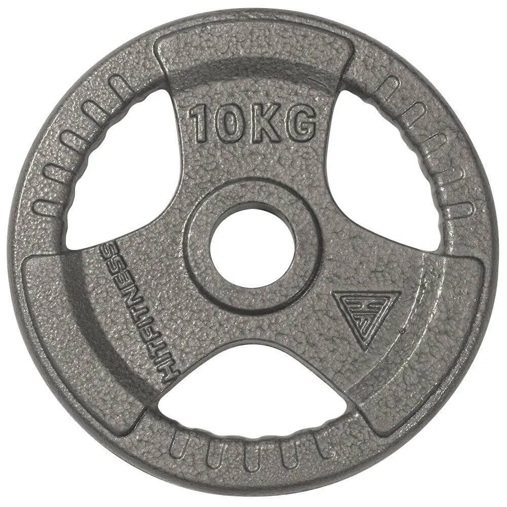 Crowd Favorite Olympic Cast Iron Tri-Grip Disc | 10kg While Supplies Last, Gym equipment mat flooring