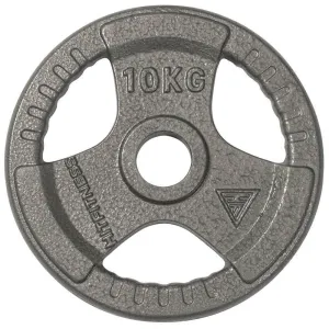 Crowd Favorite Olympic Cast Iron Tri-Grip Disc | 10kg While Supplies Last, Gym equipment mat flooring