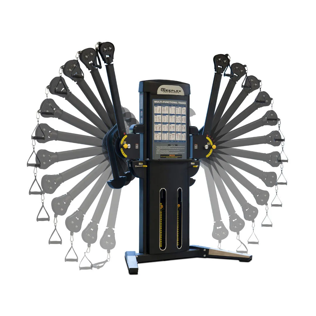 Reeplex Commercial Multi-Functional Trainer 2 x 90kg Weight Stacks, Aerobic Training,Yoga
