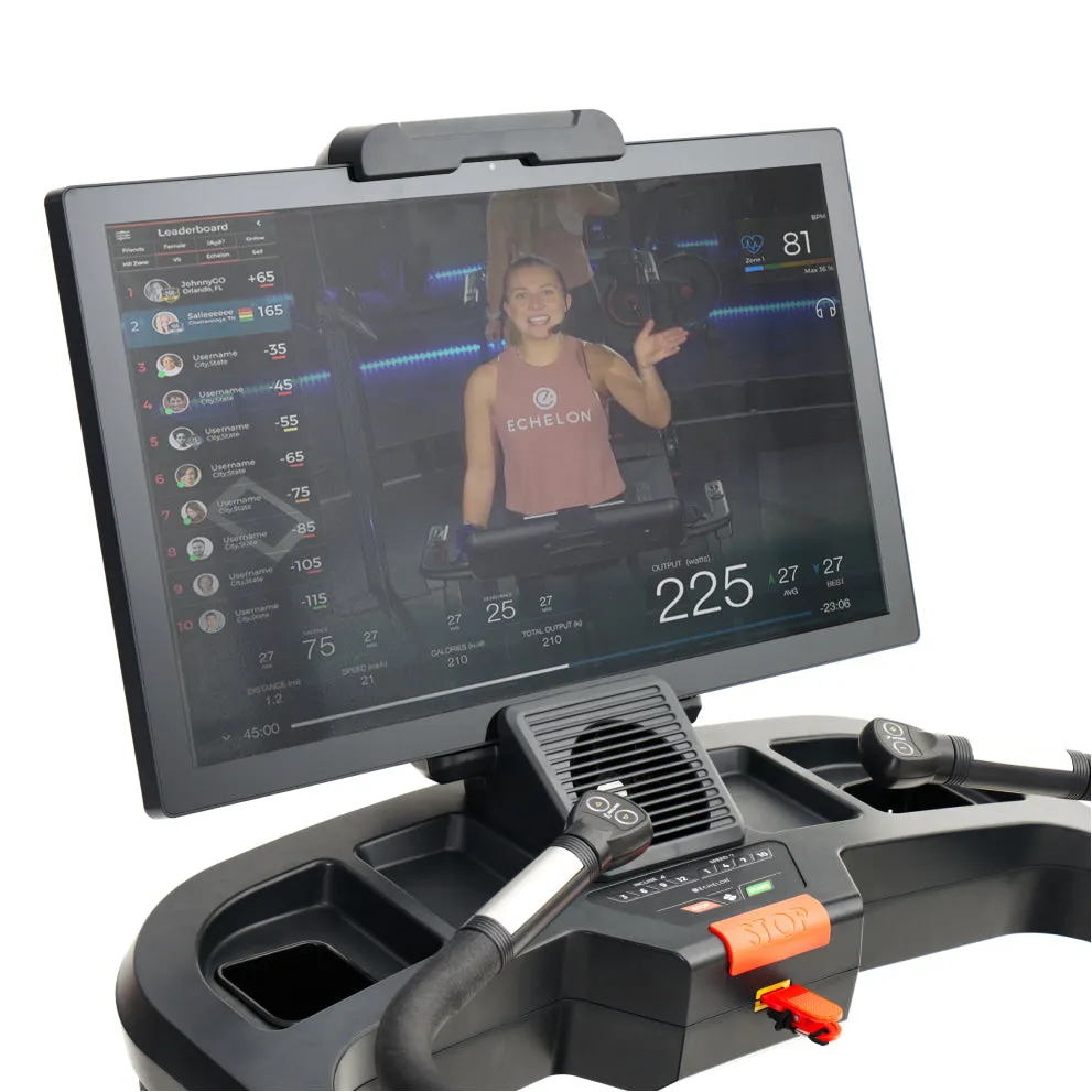 Stride-7s Commercial Treadmill w/ 32" Touchscreen, Exercise Mats, Parallettes for calisthenics
