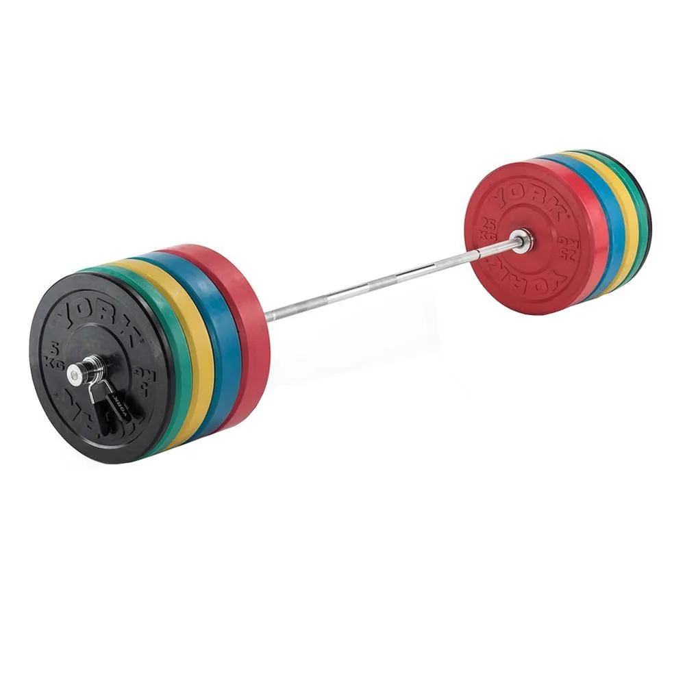 York Coloured Olympic Rubber Bumper Plates (Up to 25kg), Rower, Wrist weights, Air Bikes