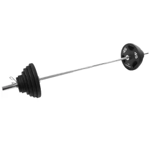 Daily Deal Element Fitness - 300lb Virgin Rubber Olympic Pro Plate Set with ECO Bar Kit Only Today, Ellipticals