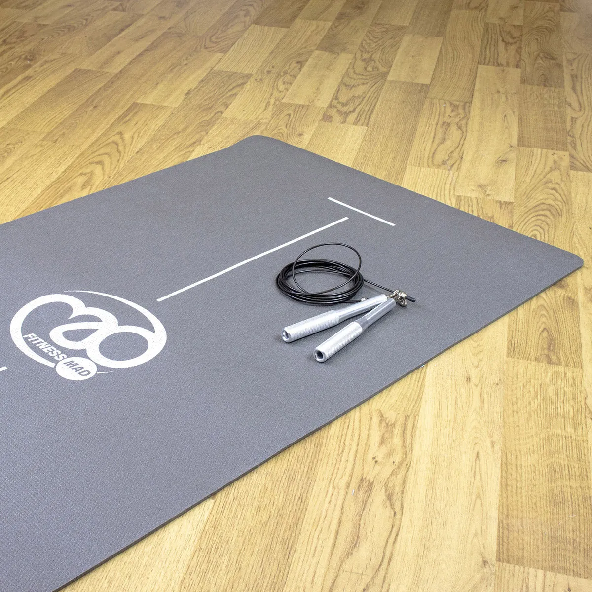 Fitness Mad Skipping Alignment Mat 4.5mm | Grey, Plates
