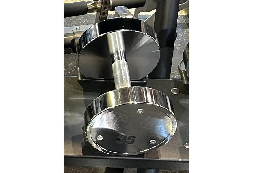 Warrior Pro-Style Chrome Dumbbell Set (5-50lb) (SUMMER SALE), Steel Plates