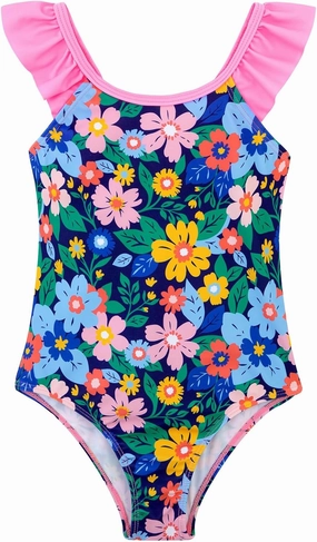 DAXIANG Girls Ruffles One Piece Swimsuits Quick Dry Beach Sport Swimwear Toddler Kids Mermaid Unicorn Bathing Suit 4-10 Years