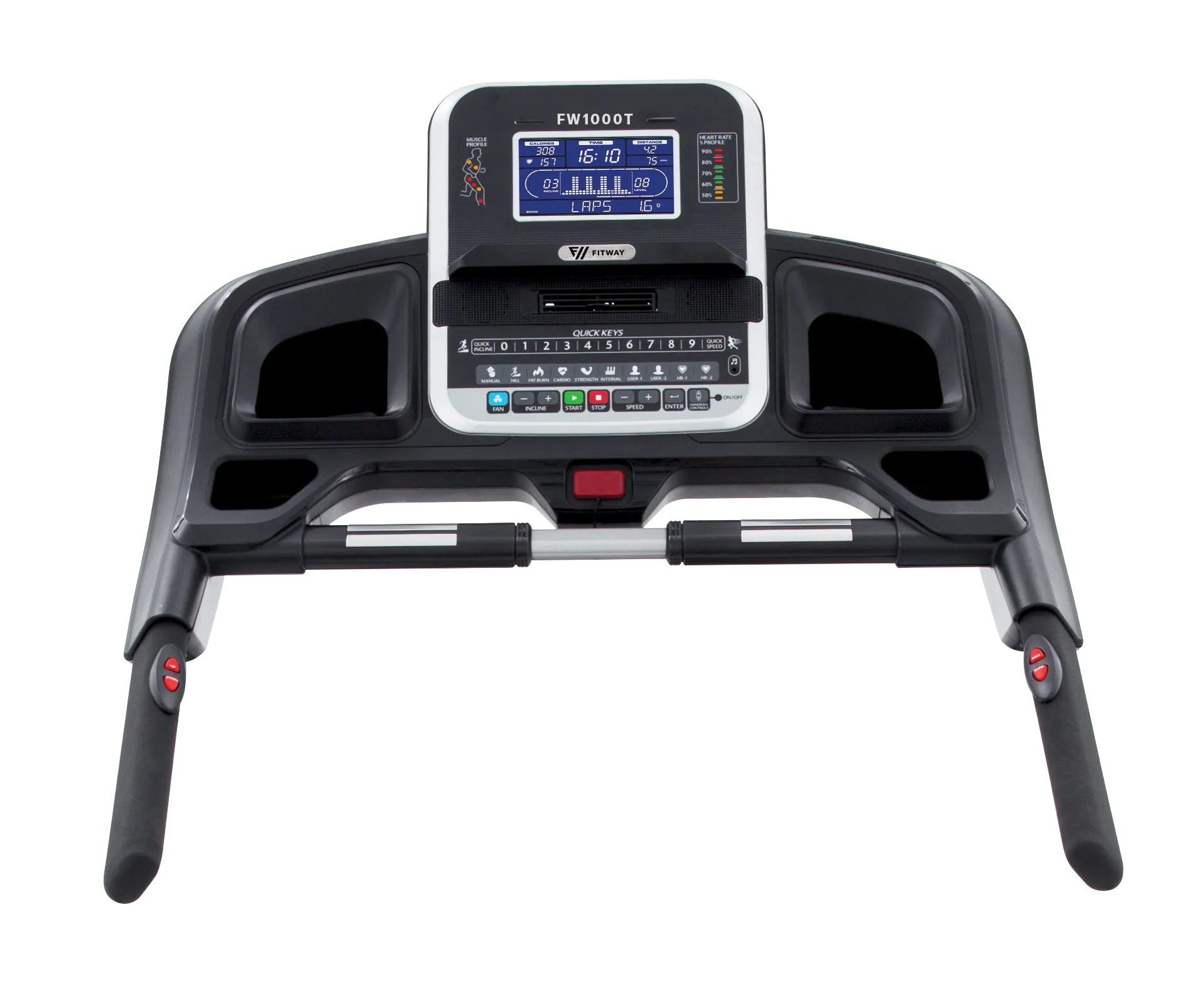 Fitway 1000T Treadmill, Indoor slide playground, Leg press machine, Sleep tracker wearable