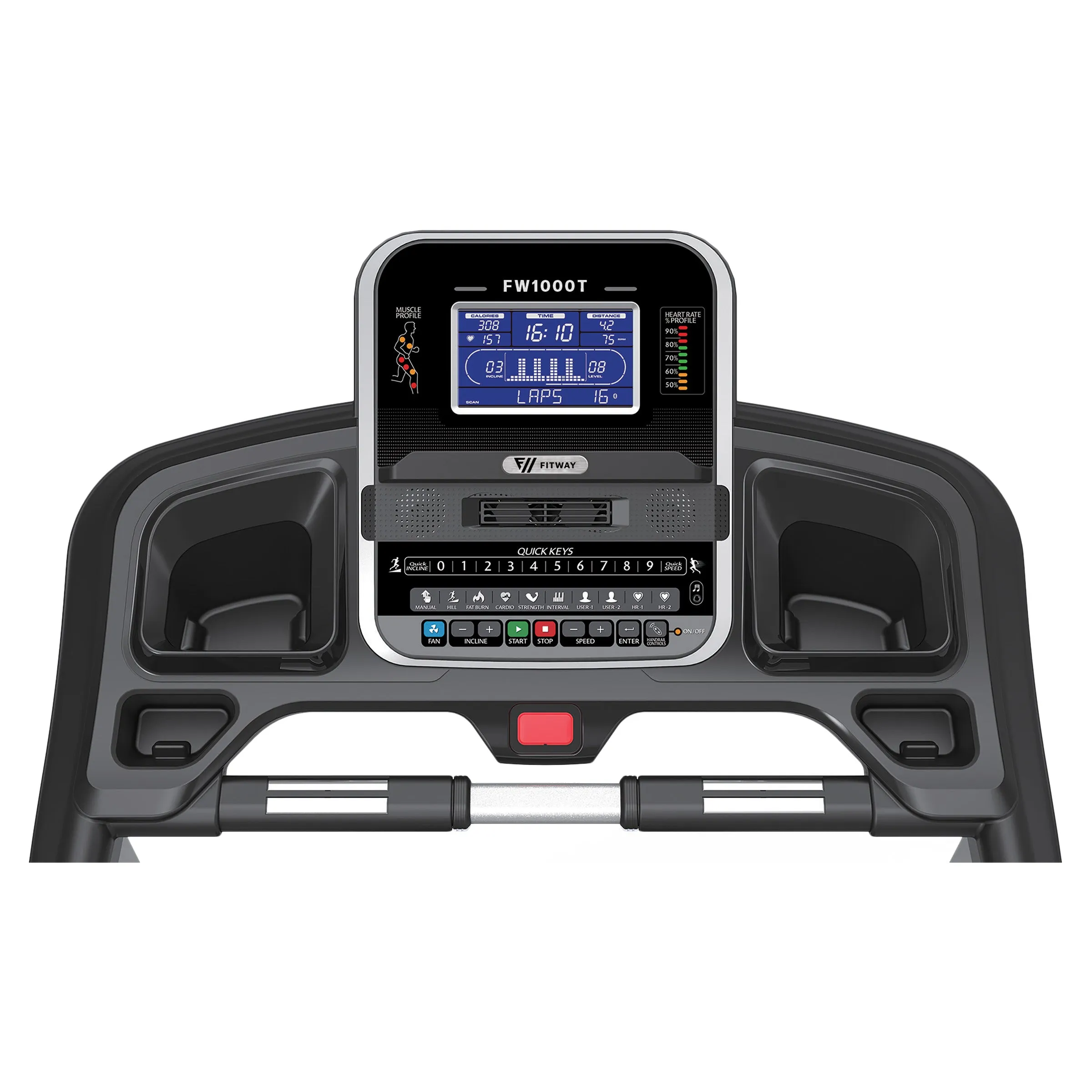 Fitway 1000T Treadmill, Curved treadmill