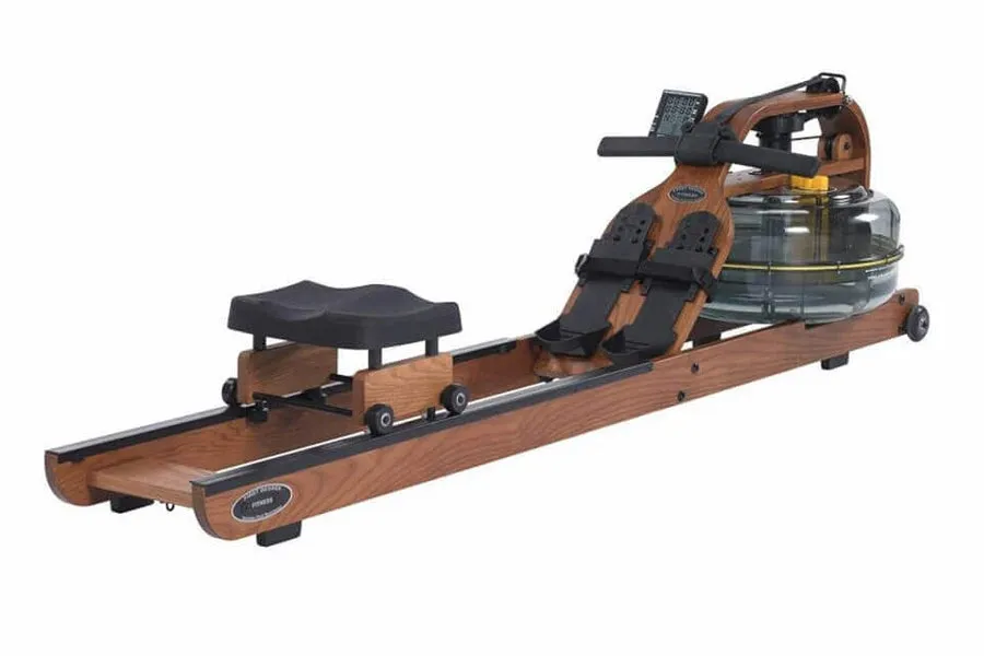 FluidRower Viking 3 Wooden Frame AR Fluid Rower, Running socks padded, Bars