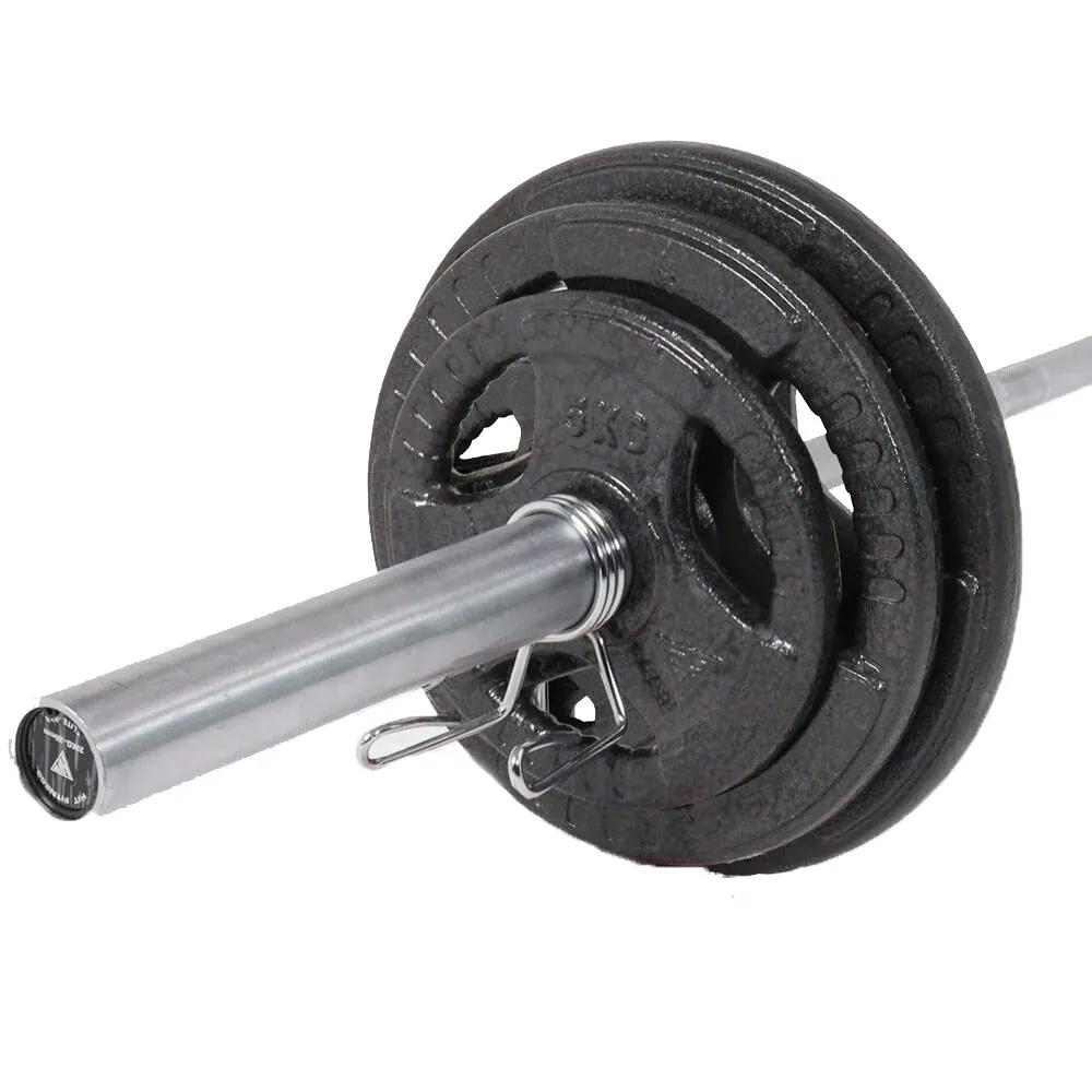 Hit Fitness 80kg Athletic Weight Set | Cast Iron Discs and Barbell, Weighted Vests, Stair Climbers, Yoga Sustainable Range