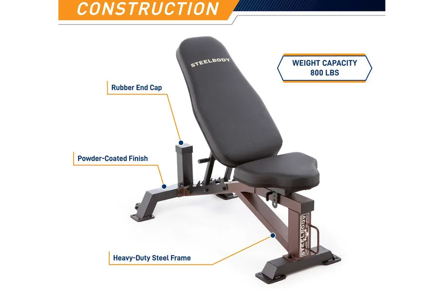 Marcy Utility Bench - SteelBody (STB-10105) (IN-STORE SPECIAL), Weight Plate,Bars,Collars, New Year workout sale, Best elliptical machine