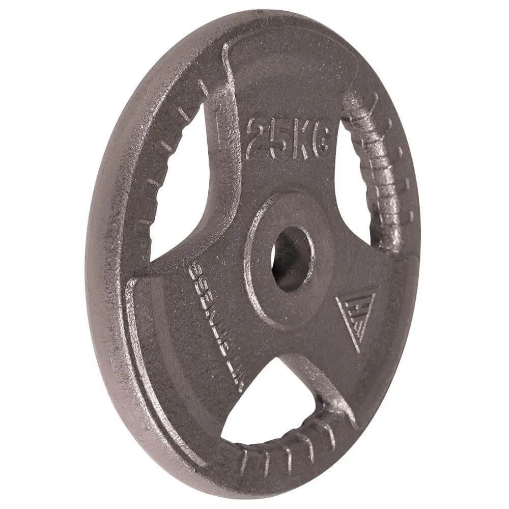 Olympic Cast Iron Tri-Grip Disc | 25kg, Gym water bottle, Plyo Boxes, Barbell Rack