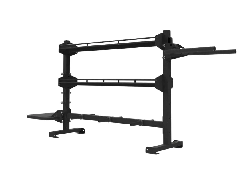 TORQUE Fitness 6 FOOT Combination Storage/Dip/Plyo Rack, Heated yoga mat, Pump Sets