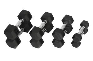 Deal of the Day Warrior Rubber Hex Dumbbells (SUMMER SALE - $1.49/lb) Back in Stock, Recovery,Stretching, Non Electric Treadmill
