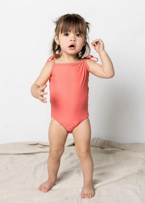 Deep Coral | Baby Simply One-Piece