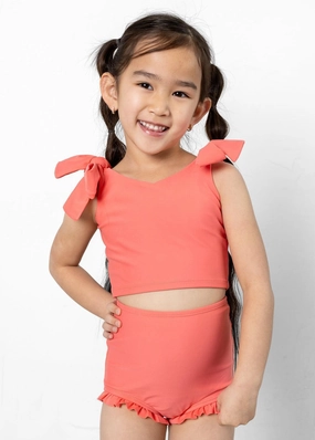 Deep Coral | Mini All Ruffled Up Bottoms