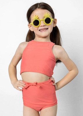 Deep Coral | Mini Bow Bottoms