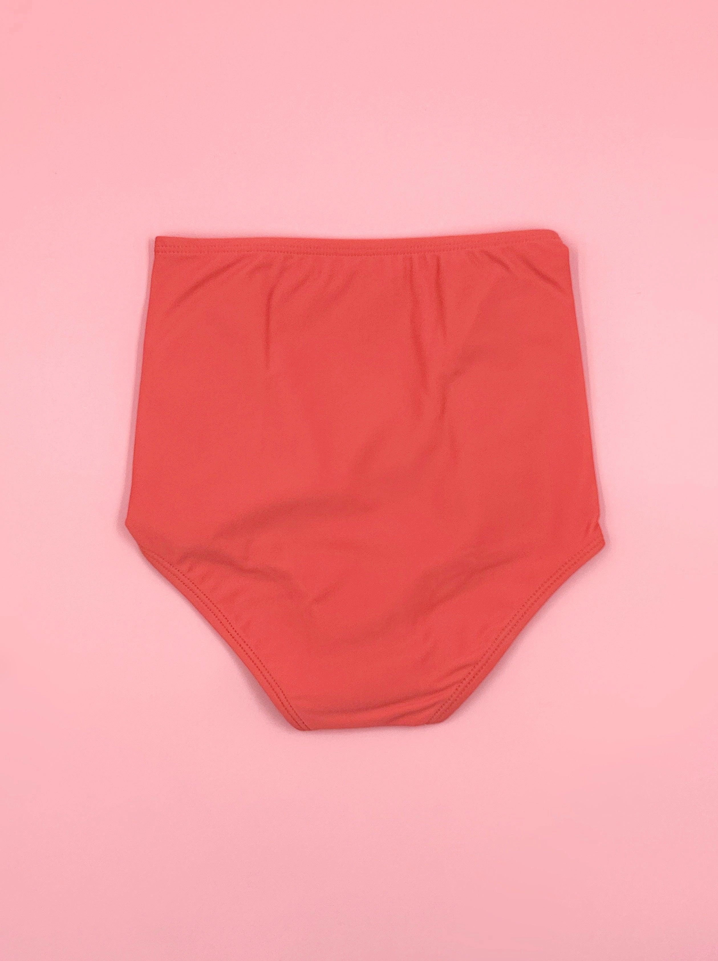 Deep Coral | Mini Down in Front Ruffle Bottoms