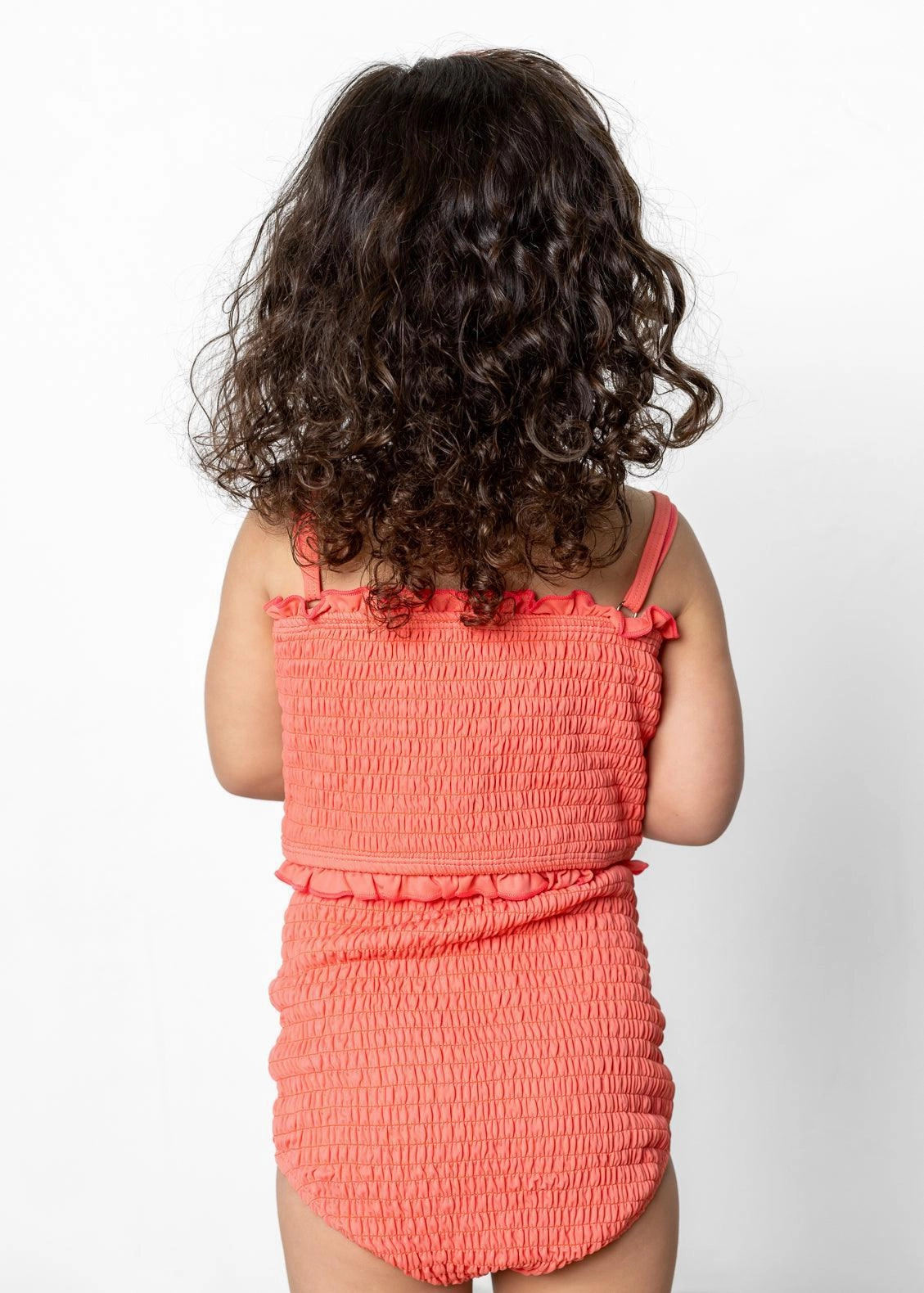 Deep Coral | Mini Smocked Bottoms