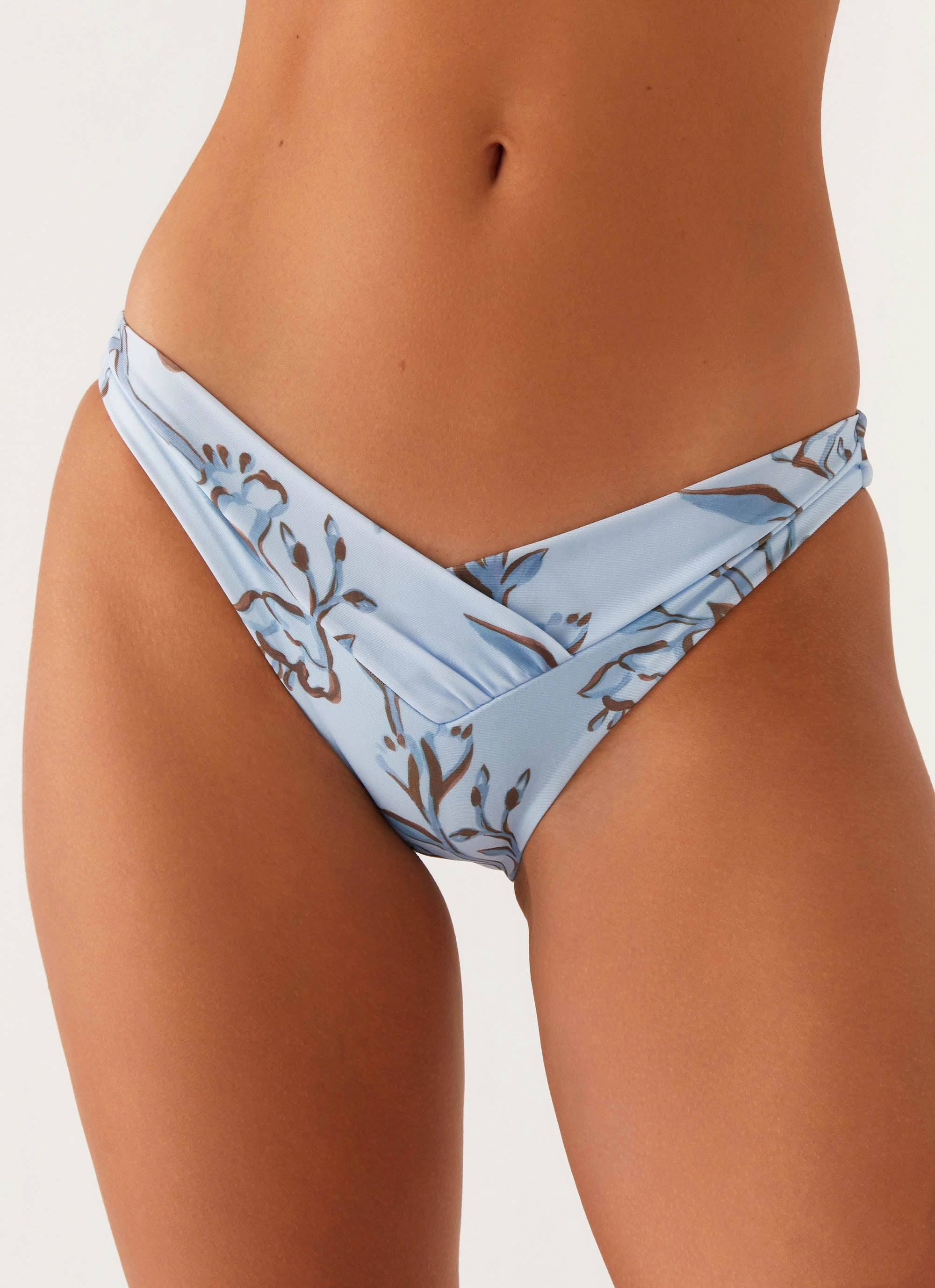 Delta Bikini Bottoms - Blue Floral Print