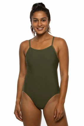 Devon One Piece Swimsuit - Army