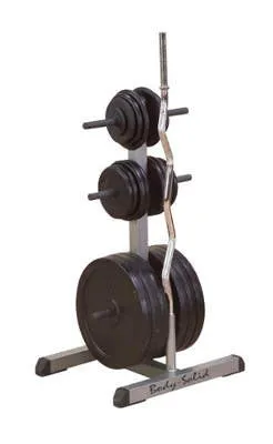 Body-Solid GSWT Standard Plate Tree & Bar Holder, Summer fitness discounts, Yoga mat cleaner, Jump rope weighted