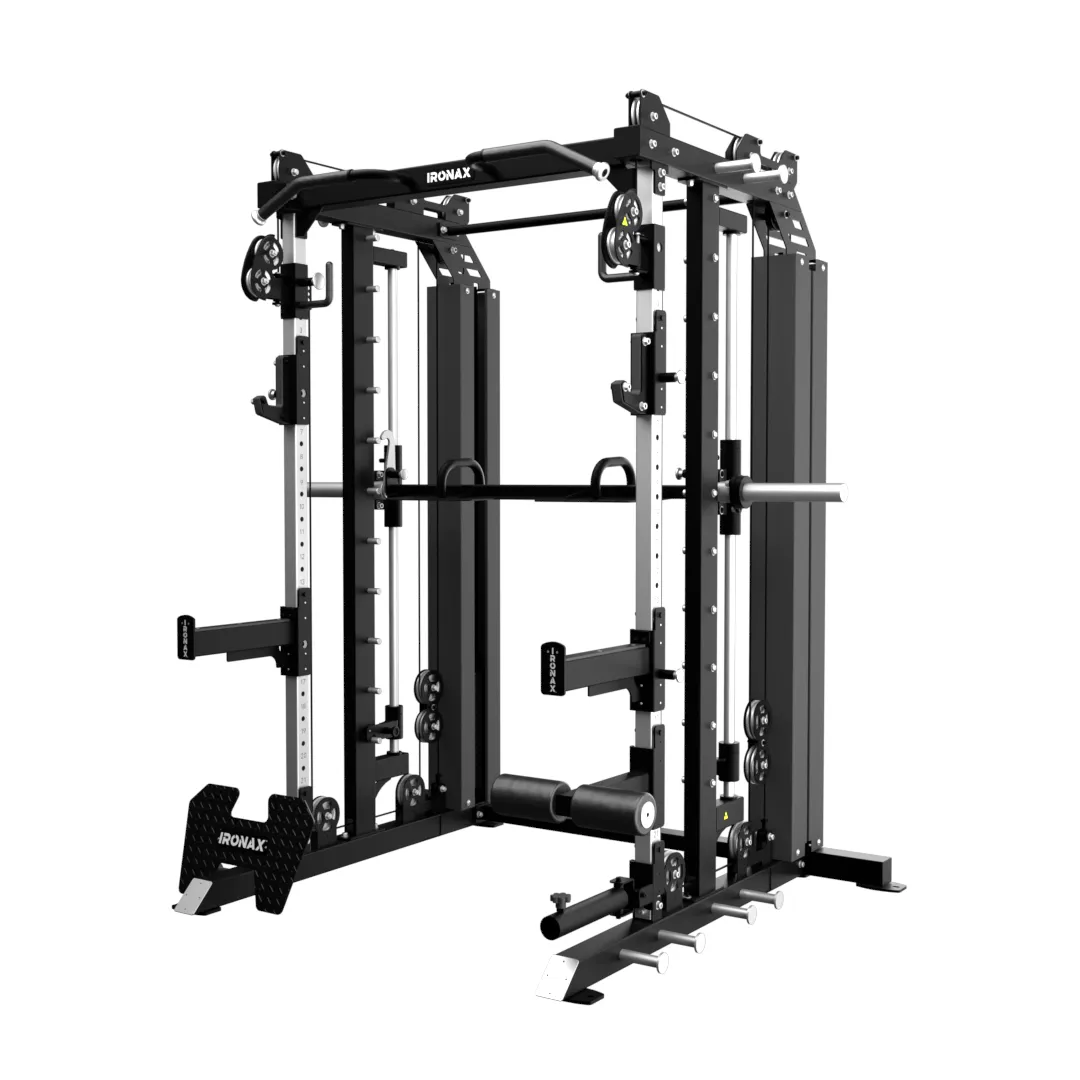 IRONAX - All-In-One with Bench & Olympic Plate Combo ~, Air Resistance Bikes, Rebounders, Breathable workout tops