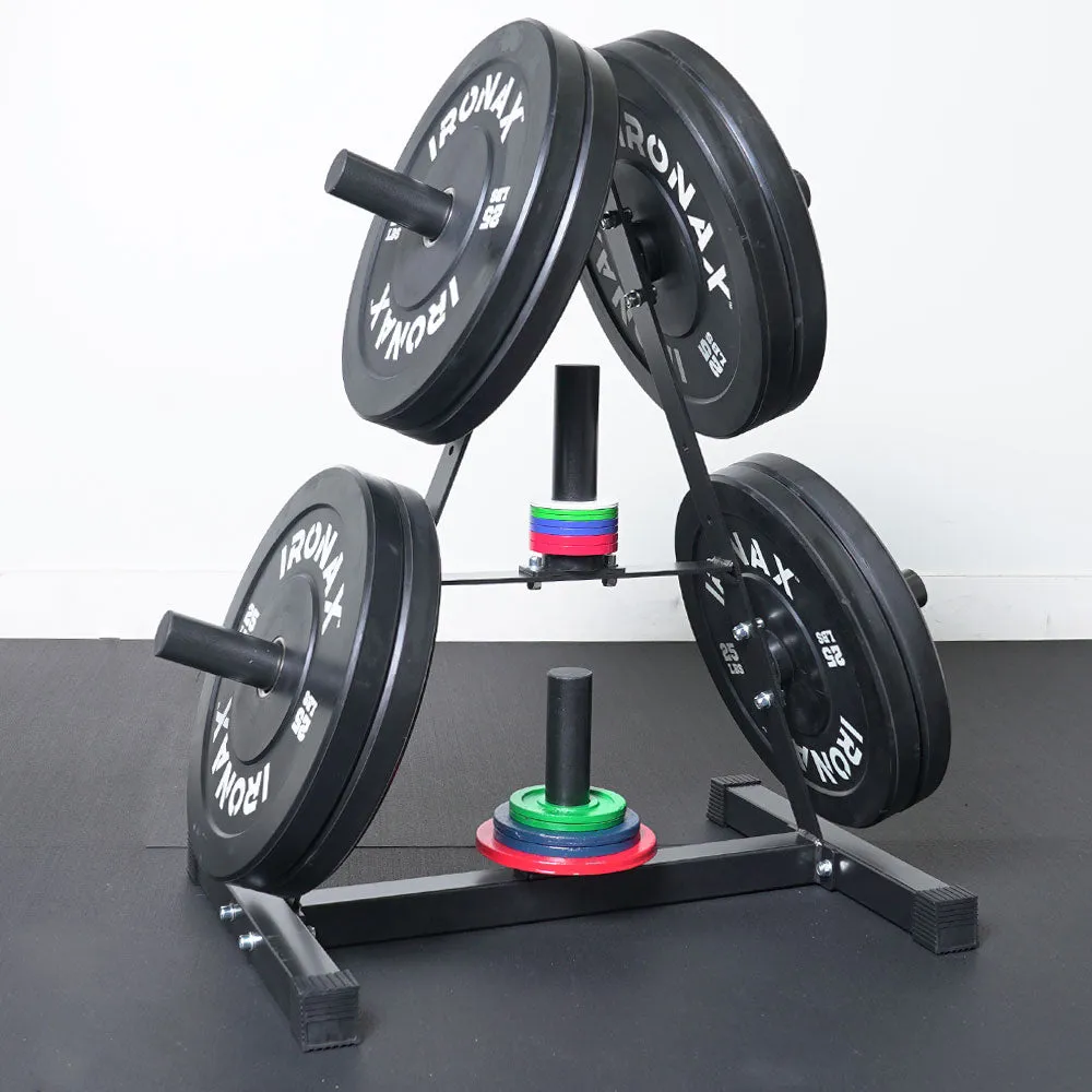 Ironax Bumper / Olympic Plate Tree, Compression leg sleeves, Handles, Bowflex SelectTech dumbbells