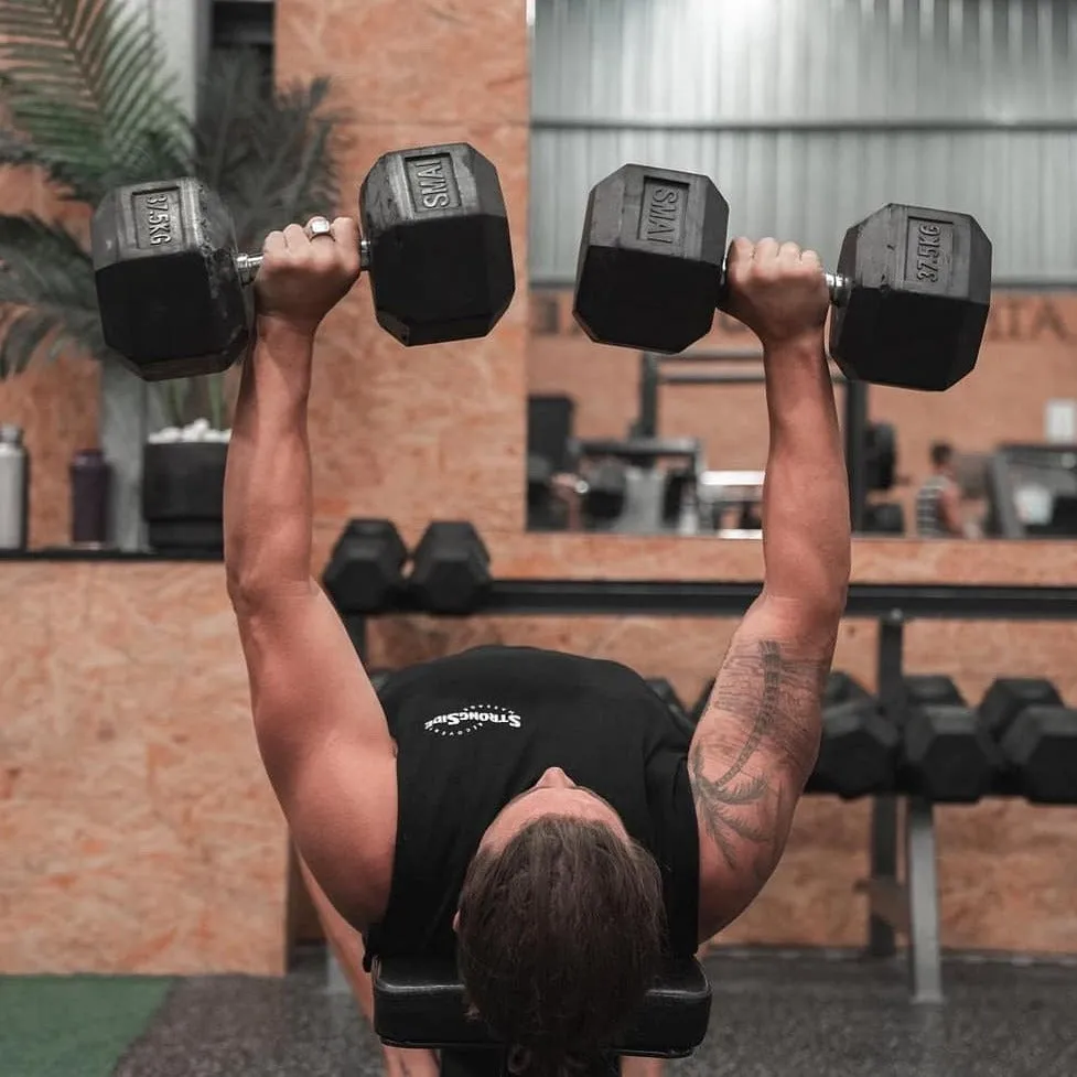 Rubber Hex Dumbbells Classic - Set 22.5kg-30kg Pairs, GPS running watch, Weight Bar Collars