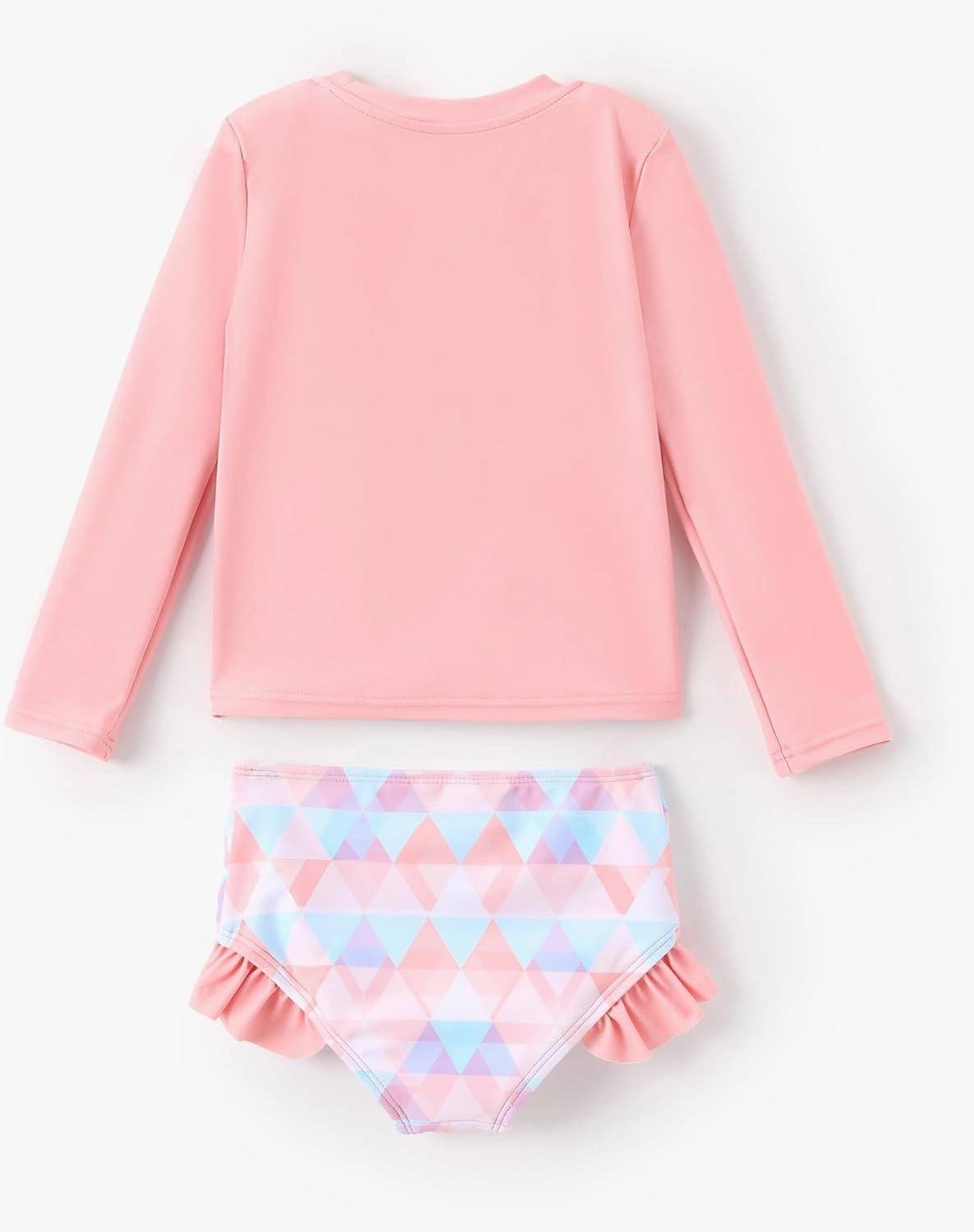 Disney Mickey and Friends Girl Two Piece Long Sleeve Swimsuit Rashguard Bathing Suit