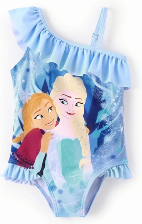 Disney Mickey and Friends Girls One Piece Swimsuits Ruffles Swimwear Beach Sport Bathing Suit