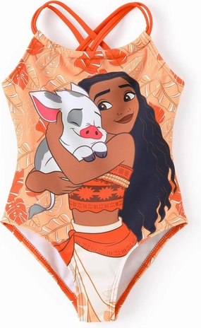 Disney Mickey and Friends Girls Swimsuits UPF 50  One Piece Bathing Suits Sport Summer Beach Swimwear for Kids Size 3-13Y