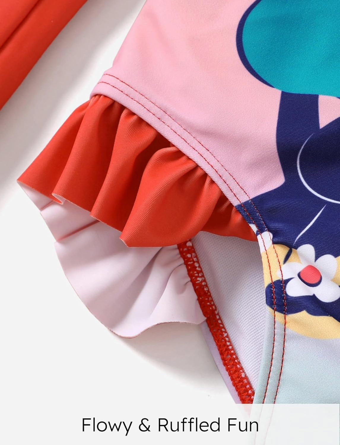 Disney Princess Frozen Elsa Minnie Stitch One Piece Swimsuit Rashguard Bathing Suit UPF 50 Toddler Girl Long Sleeve Swimwear