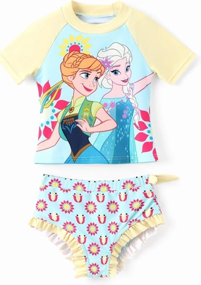 Disney Princess Frozen Elsa Minnie Toddler Girl Swimsuit Summer Tankini Bathing Suit 2 Piece Swimwear Rashguard Swim Suit