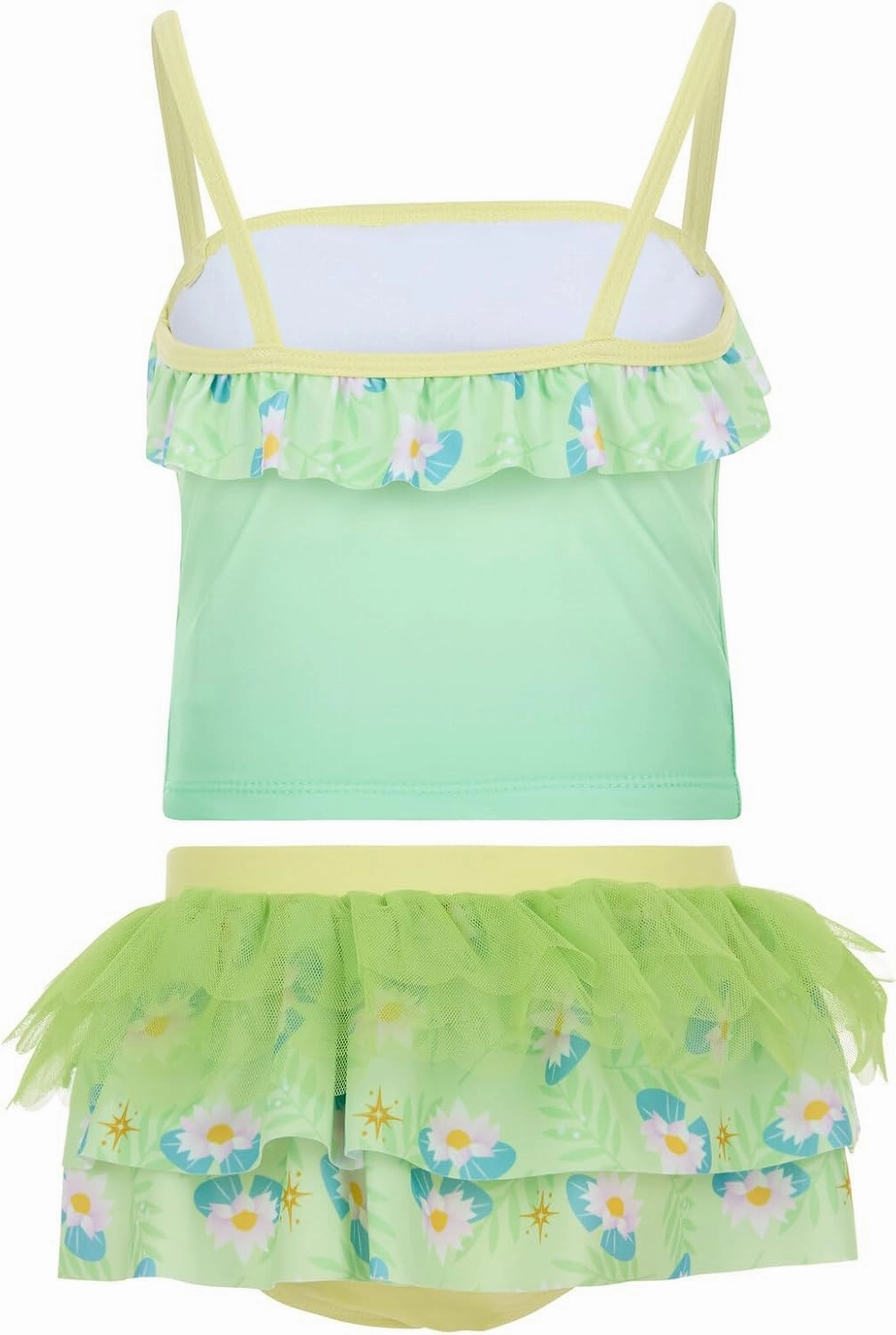 Disney Princess Girls UPF 50  Tankini Top and Swim Skirt Swimsuit Set Toddler to Big Kid Sizes (2T - 10-12)