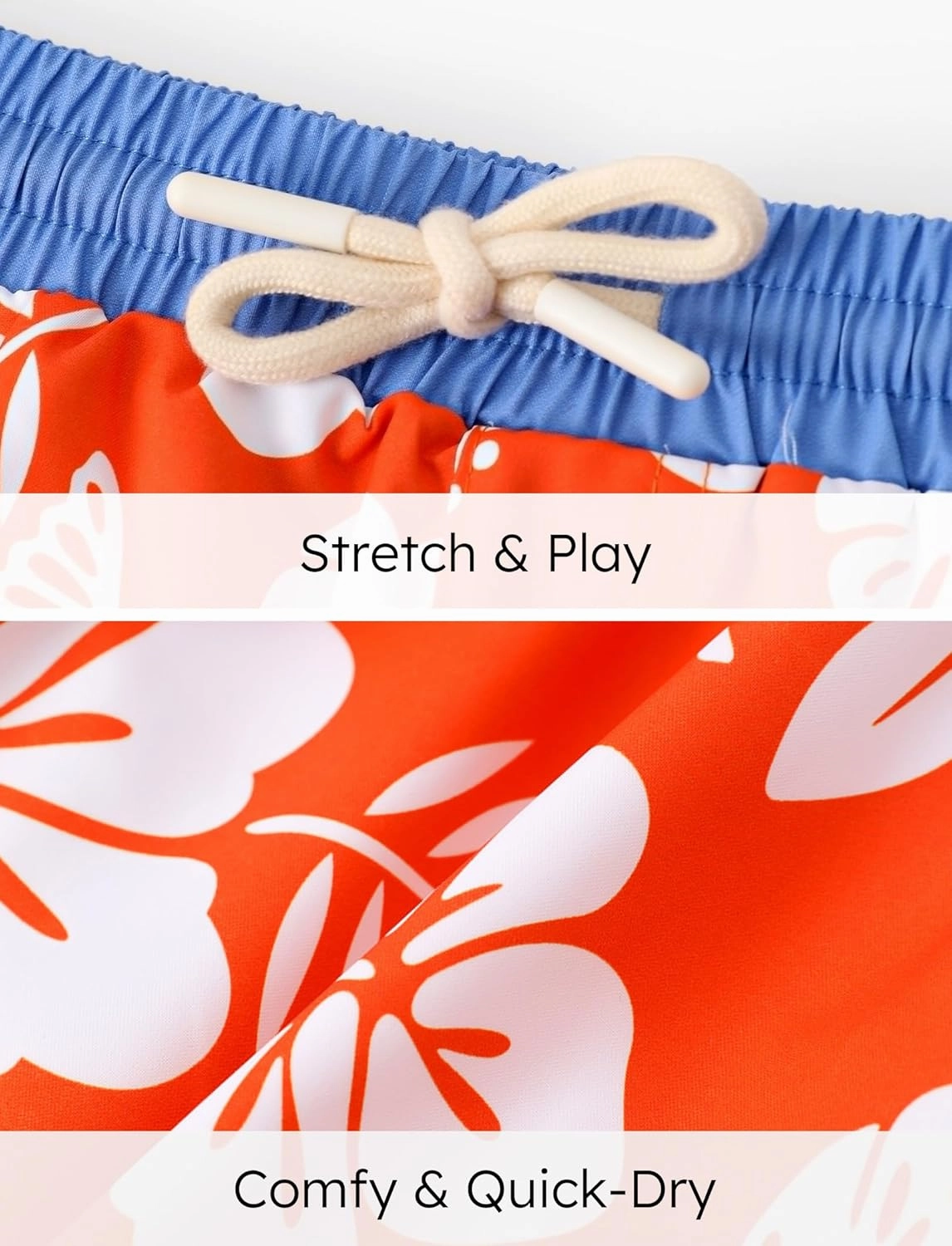 Disney Stitch Boys Swim Trunks with UPF 50  Sun Protection, Quick-Dry Fabric, and Pocket