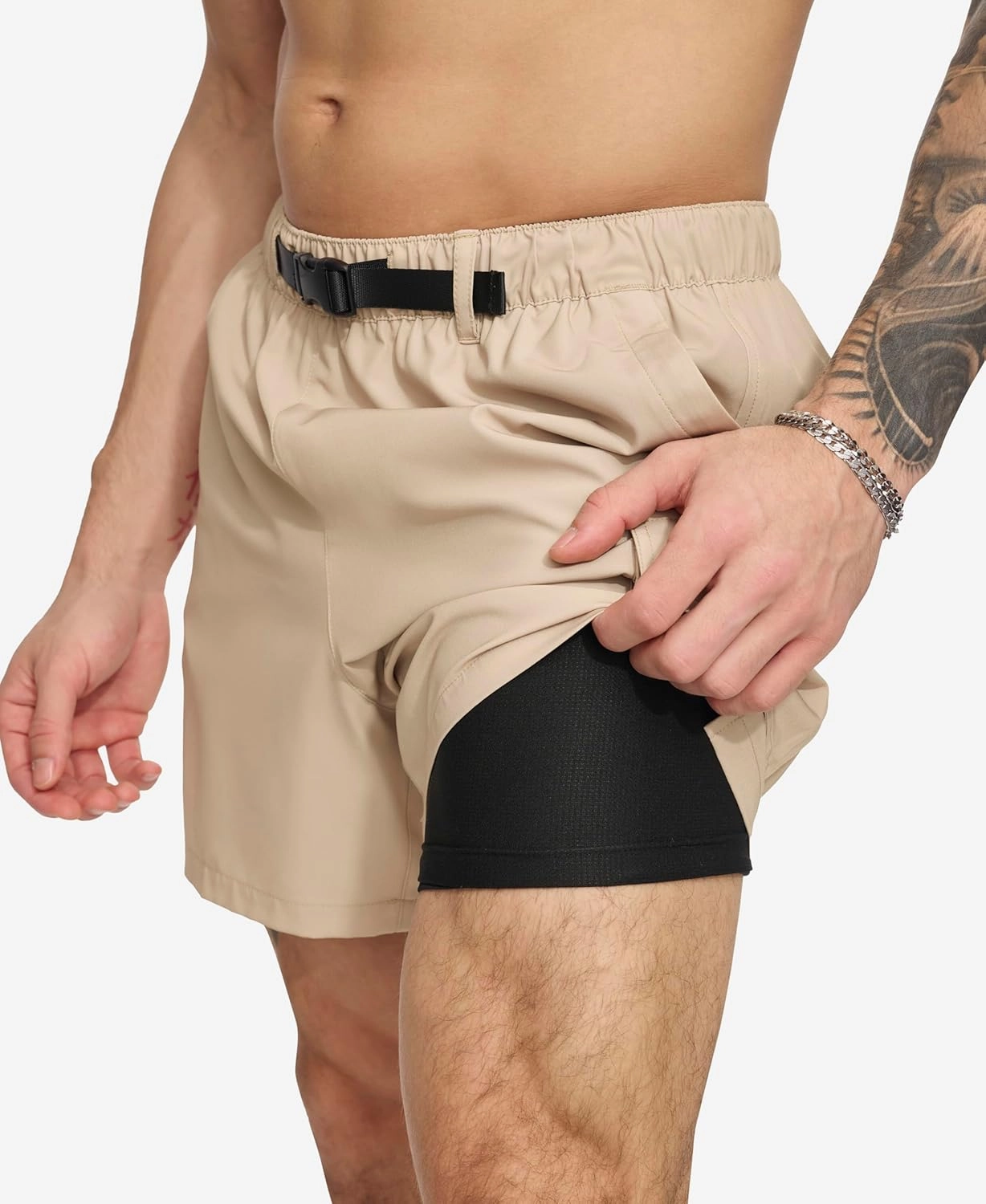 DKNY Men's Stretch Quick Dry Volley UPF 40  Protection Swim Trunk