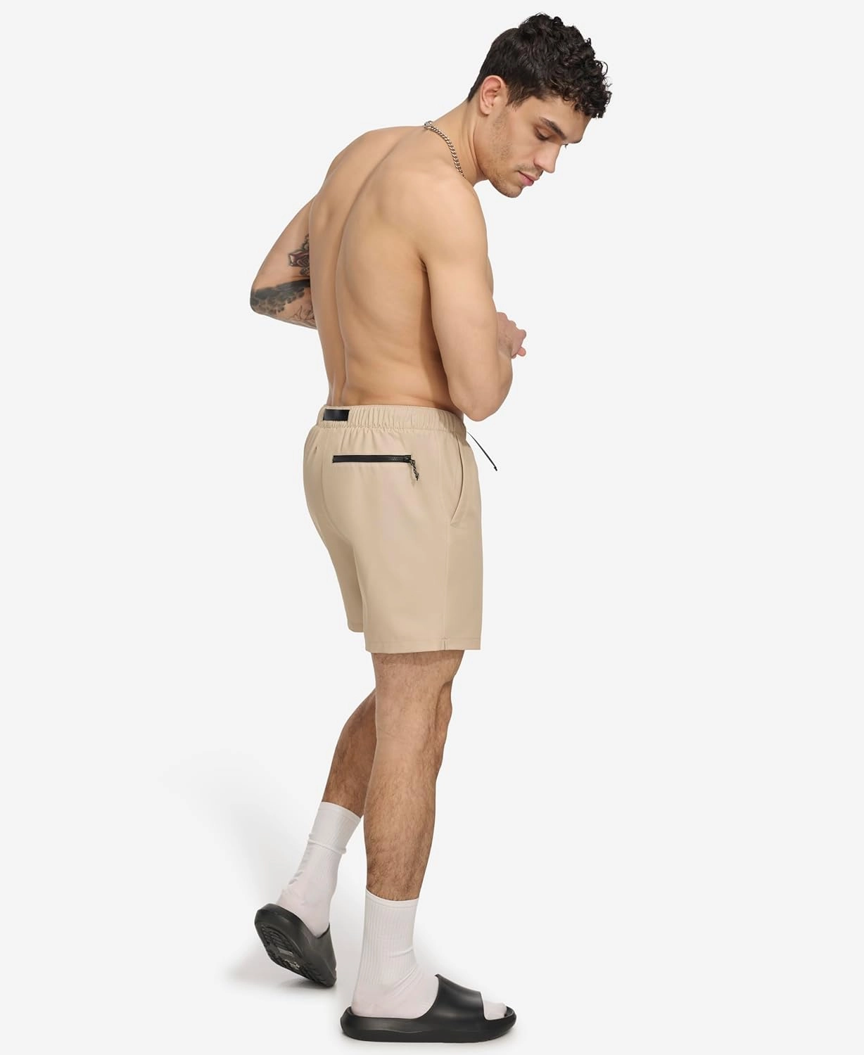 DKNY Men's Stretch Quick Dry Volley UPF 40  Protection Swim Trunk